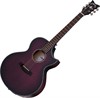 Orleans Stage Acoustic Vampyre Red Burst Satin