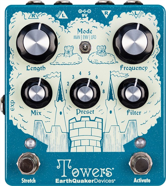 EarthQuaker Devices Towers Stereo Reverberant Filter