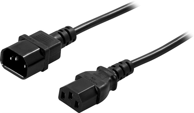 Power extension cord IEC C13 to IEC C14 2m