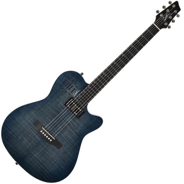 Godin A6 Ultra Denim Blue Flame