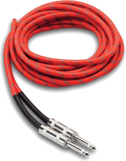 HOSA 3GT-18C3 Guitar Cable TS-TS Red/Green 5,5m