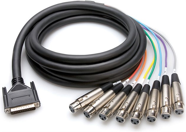 HOSA DTF-803 D-Sub DB-25 - 8x XLR Female 3m