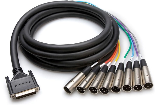 HOSA DTM-803 D-Sub DB-25 - 8x XLR Male 3m
