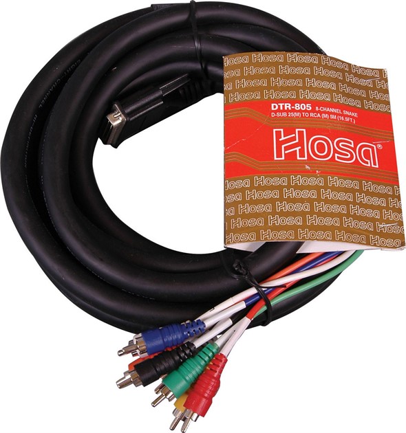 HOSA DTR-805 D-Sub DB-25 - 8x RCA 5m