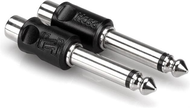 HOSA GPR-101 RCA Female - TS Male Adapter 2-Pack