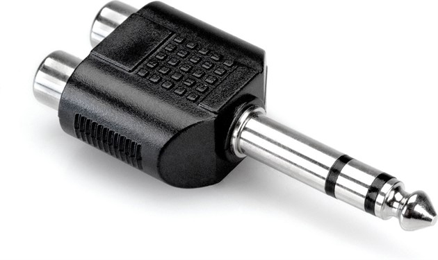 HOSA GPR-484 Dual RCA Female - TRS Male Adapter