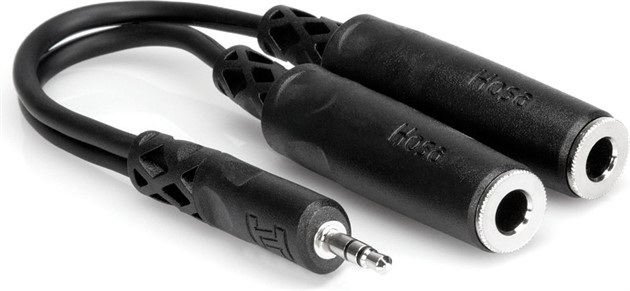 HOSA YMP-233 Mini TRS Male - Dual TRS Female 15cm