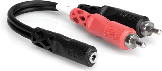 HOSA YMR-197 Mini TRS Female - Dual RCA 15cm