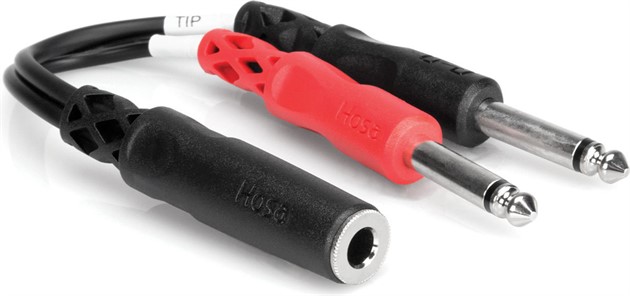 HOSA YPP-136 TRS Female - Dual TS Male 15cm