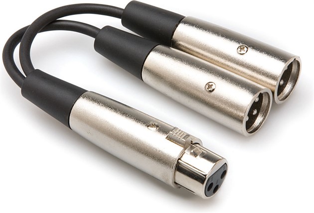 HOSA YXM-121 XLR Female - Dual XLR Male 15cm