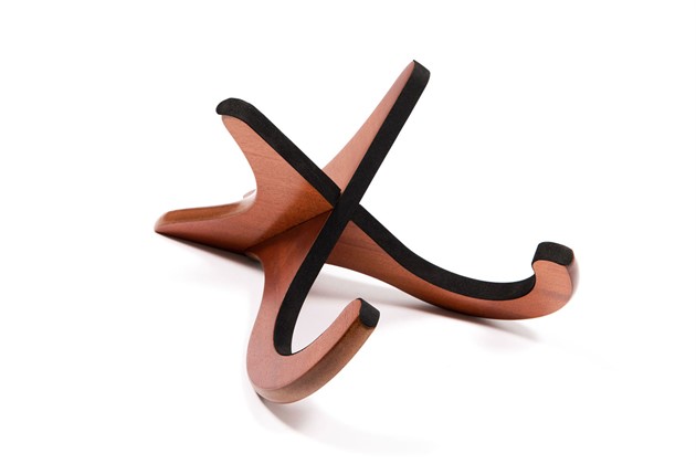 US-MHG-FOAM. Ukulele Stand, Mahogany, Foam Edge