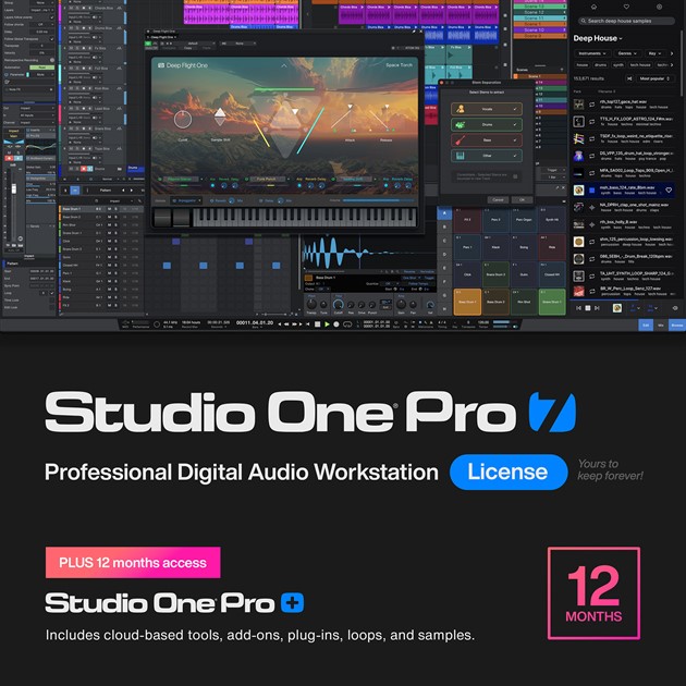 PreSonus Studio One Pro 7 with 12 Months Studio One Pro+