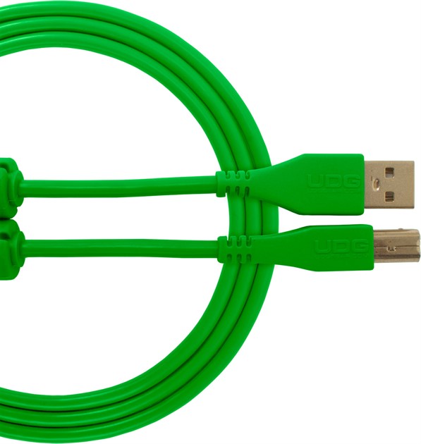 UDG Ultimate USB 2.0 A-B Green Straight 3m