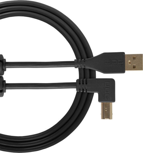 UDG Ultimate USB 2.0 A-B Black Angled 1 m
