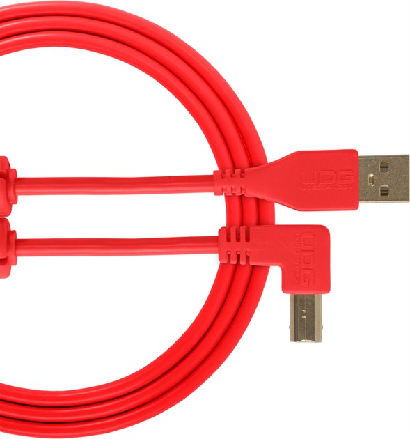 UDG Ultimate USB 2.0 A-B Red Angled 1 m