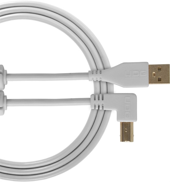 UDG Ultimate USB 2.0 A-B White Angled 1 m