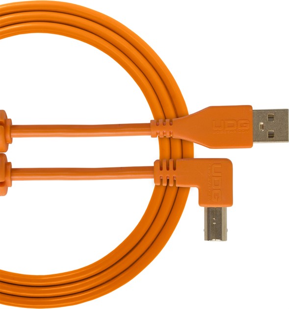 UDG Ultimate USB 2.0 A-B Orange Angled 2m