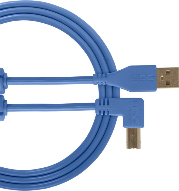 UDG Ultimate USB 2.0 A-B Blue Angled 3m