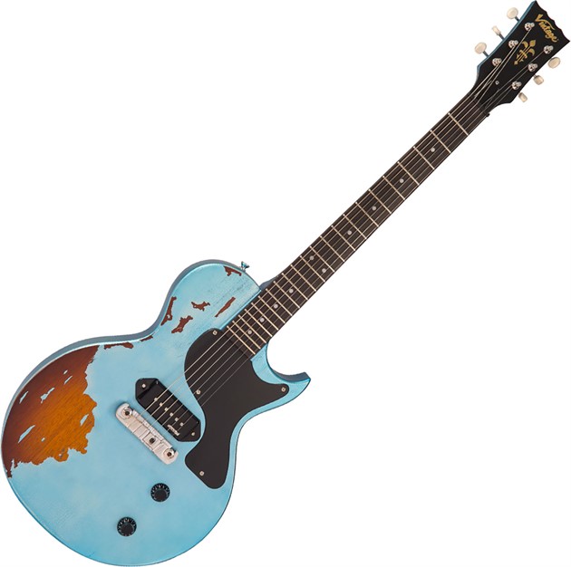 V120 Icon - Distressed Gun Hill Blue over Sunburst