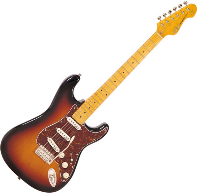 Vintage V6 Sunset Sunburst Maple Fingerboard