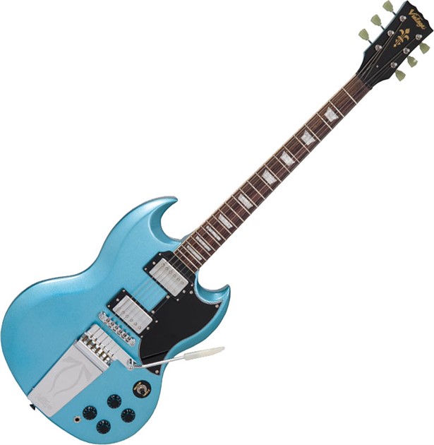 Vintage VS6 Vibrola Tailpiece Gun Hill Blue